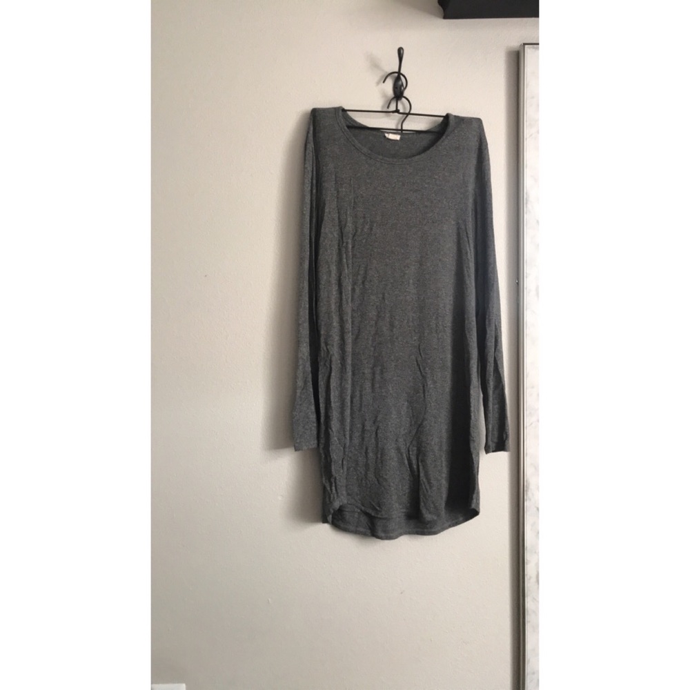 Grey Long Sleeved Dress